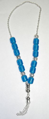 Worry Beads - Komboloi, Blue with Silver