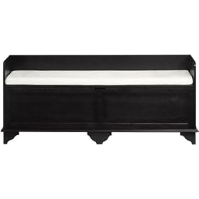 Burnham Lift top Storage Bench With Back, 60W, DSTRSSD BLACK by Home Decorators Collection