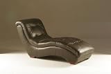 METRO MOCCA LEATHER CHAISE LOUNGE BY DIAMOND SOFA