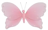 18 Pink Jewel Butterfly nylon hanging ceiling wall baby nursery room wedding decor decoration