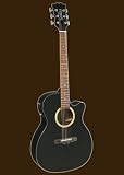 Sierra SA28CEBK Acoustic Electric Cutaway Guitar Set- Sunrise Series