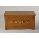 Personalized Wooden Toy Box in Oak with Snap Font Optional Cedar Base: Yes, Customize: Yes, Number of Letters: 7