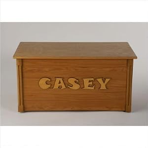 Personalized Wooden Toy Box in Oak with Snap Font Optional Cedar Base: Yes, Customize:...