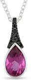 31UuO6LQ4YL. SL160  Silver Pink Topaz and Black Diamond Necklace