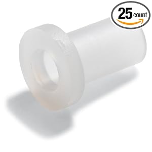 Nylon Shoulder Washer, #2, 0.093" ID, 0.25" OD, 0.04" Thick (Pack of 25)