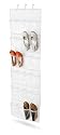 Honey-Can-Do SFT-01242 Over The Door Clear Shoe Organizer/Storage Rack, White