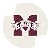 Set of Two Mississippi State University Carster Collegiate Car Drink Coasters
