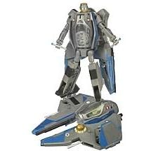 Star Wars 2009 Transformers Obi-Wan Kenobi to Jedi Interceptor Starfighter
