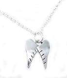 Handcrafted Far Fetched Double Angel Wings 925 Sterling Silve Charm Necklace - Comes Gift Boxed