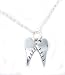 Handcrafted Far Fetched Double Angel Wings 925 Sterling Silve Charm Necklace - Comes Gift Boxed