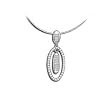 14K White Gold Diamond Pendant