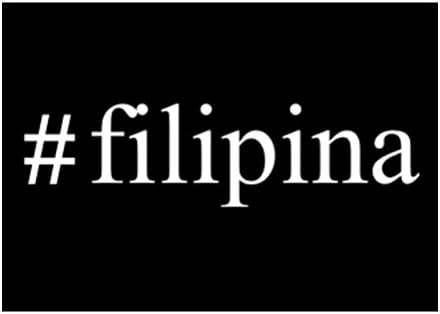 Teeburon Hashtag Filipina Pack of 4 Decal