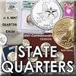 Complete 5 Coin 2000-S Proof Clad State Quarter Set
