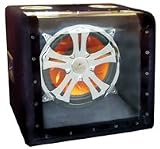 Absolute HFS1127 Single 12-inch Subwoofer Box with Crhome Grill and LED Lighting with 500 Watts Maximum Power