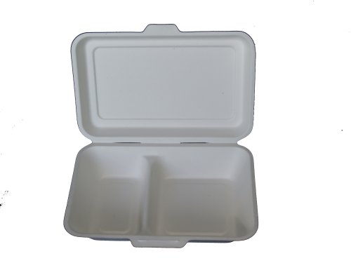Stalkmarket 1000ml, 2-Partition Food Container, 250-Count Case by Stalkmarket