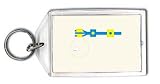 Small Empty 1-neck Right Clamp Flask Keychain