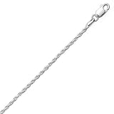 8 Inch 2mm Diamond Cut Rope Chain Bracelet