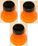 Three (3) Orange - Snap Capps - Reclosable Can Tops (Turns Almost Any Can into a Bottle!) Save Money Buy Cans over Bottles! Snap Capp - No More Beer or Soda Spills - A Must for Tailgating!