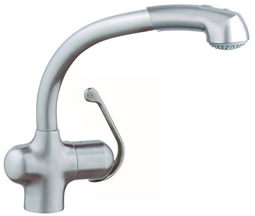 GROHE 33 759 SD0 Ladylux Plus Pull-out Kitchen Faucet, Stainless Steel
