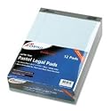 Ampad 20-670 Evidence Blue Legal Ruled Pads, 8-1/2 x 11-3/4, 50 Sheets/pad, Dozen