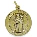 14 Karat Yellow Gold Saint Patrick Religious Medal Medallion with 16 Inch Chain