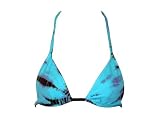 Lucky Brand Sky Blue Tie-dye Triangle Halter Swimsuit-top S