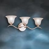 Kichler Lighting 6323NI 3 Light Bracket Bathroom Light, Brushed Nickel