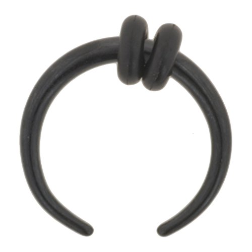 One Black PVD Stainless Steel Pincher: 14g (SOLD INDIVIDUALLY. ORDER TWO FOR A PAIR.)