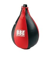 BBE BOXING LEATHER SPEEDBALL BAG MEDIUM BLACK/RED