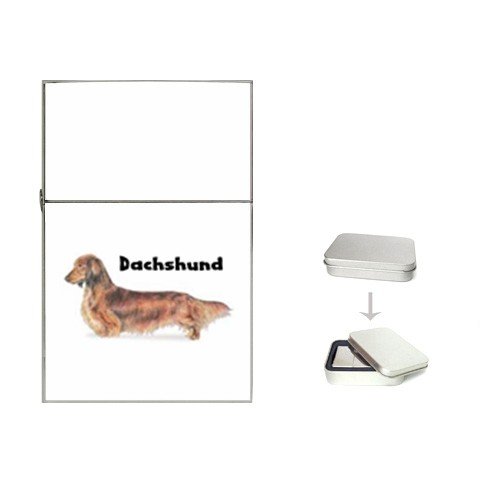 Dachshund Long Haired Flip Top long haired dachshund black and brown. Dachshund Long Haired Flip Top