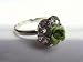 Japanese Anime Rozen Maiden Green Rose Ring With Rhinestone Around