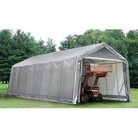 ShelterLogic 18Ft.W Peak Style Instant Garage - 40ft.L x 18ft.W x 10ft.H, Model# 80843 by 