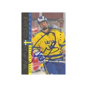 Kenny Jonsson, Team Sweden, 1996 Upper Deck Be A Player World Class Autographed Card