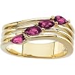 18K Yellow Gold Rhodolite Garnet Ring