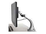 EXPONENT DELUXE Monitor Arm 10 kg Tragkraft Alufarbig Hoehen Seiten Neigungsverstellb f Tischplatten bis 6 cm Vesa Standard 75 u 100