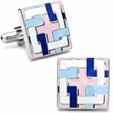 Pink Locked Squares Cufflinks