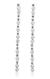 18k White Gold Round Drop Diamond Earrings (HI, I, 0.44 carat)
