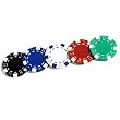 Striped with Dice 12 Gram Clay Poker Chips - 50 Pack