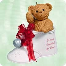 2003 Hallmark Ornament Primera Navidad De Bebe Porcelain