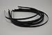 Black Colored Metal Headband - 1/6