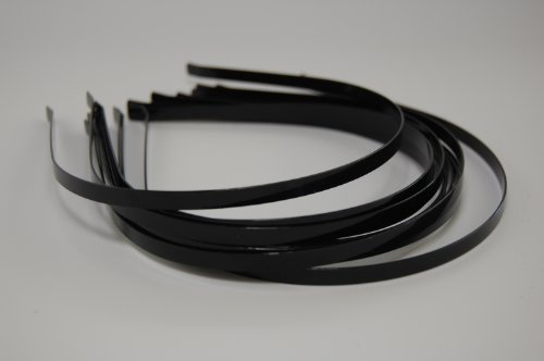 Black Colored Metal Headband - 1/6