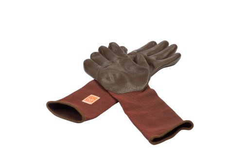 Keep It Simple With Katie Brown Mid-Wrist Garden Mud Gloves, Brown Size Medium