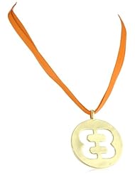 Betsey Johnson "Status" Emblem Pendant Necklace