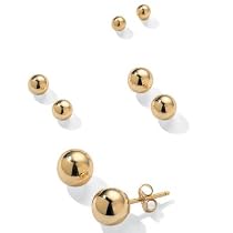 4-Pair 14k Ball Earring Set