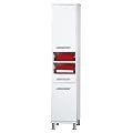 Germania 4104-77 Hochschrank "Jessica", 1 Schub, 2 T�ren dahinter je 1 Einlegeboden, 2 Regalf�cher, wei� / wei� Hochglanz