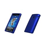 Premium Blue Rubberized Snap-On Cover Hard Case Cell Phone Protector for So ....
