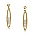 Diamond Modern Dangle Earrings in 14 Karat Yellow Gold