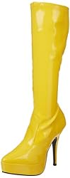 Pleaser Plateaustiefel INDULGE-2000 - Lack Gelb 41 EU