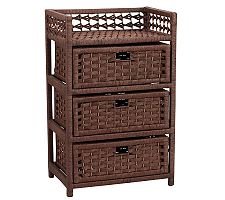 Whitney Design Paper Rope 3 Drawer Chest - Staied Finish