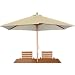 Garden / Patio Cream Round - 3m Pulley Parasol / Sun Visor Umbrella - stylish and durable furniture for your garden